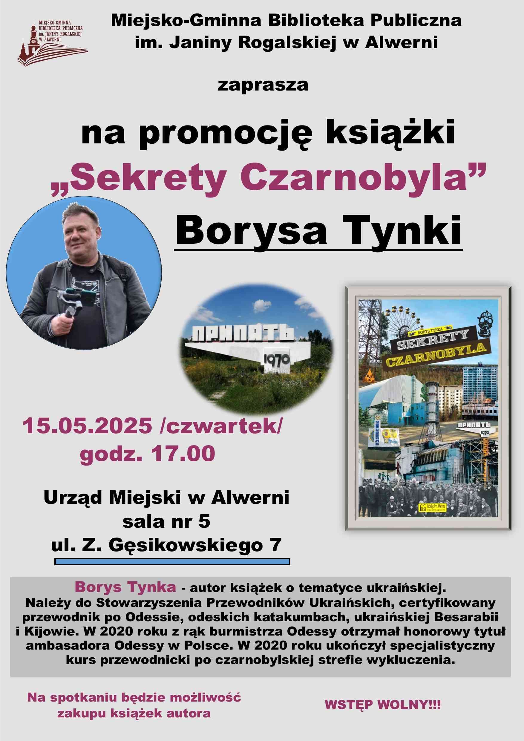 Spotkanie autorskie z Borysem Tynką