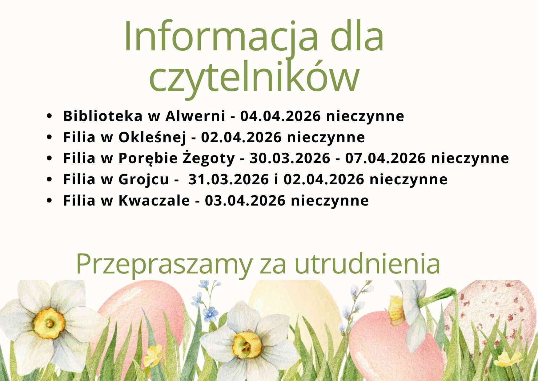 Godziny otwarcia bibliotek w okresie świątecznym